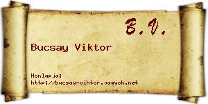 Bucsay Viktor névjegykártya