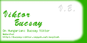 viktor bucsay business card